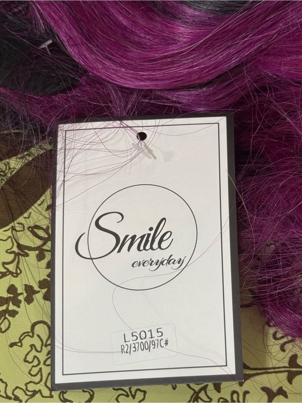 Black to Purple Ombre Long Wavy Women’s Wig - Picture 2 of 13
